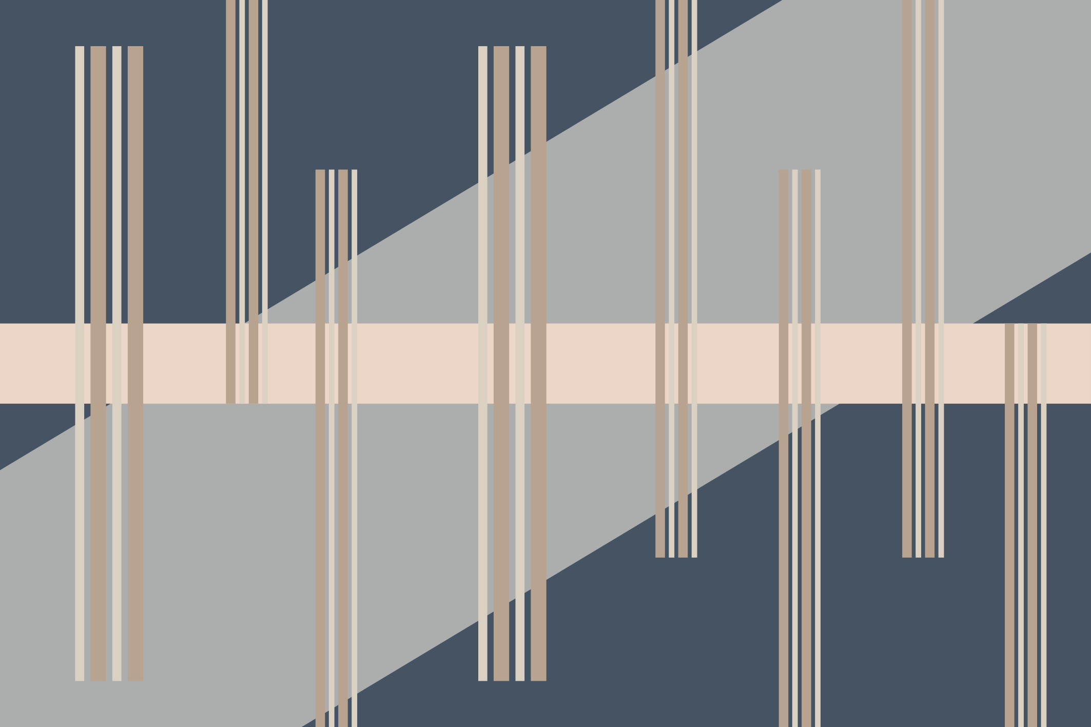 Striped Aesthetic striped vinyl rug - TenStickers