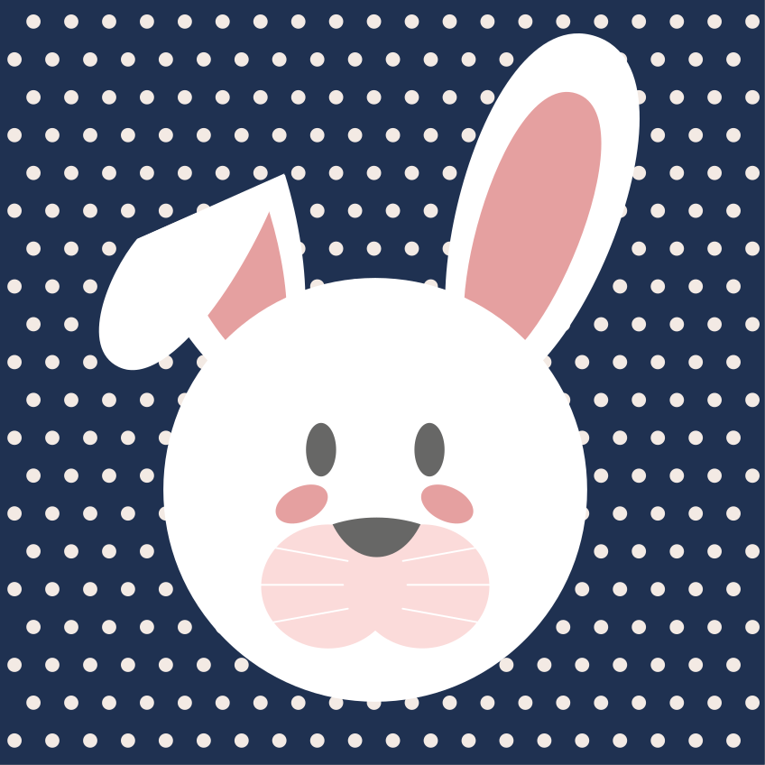Whimsical Bunny Motif kids rug - TenStickers