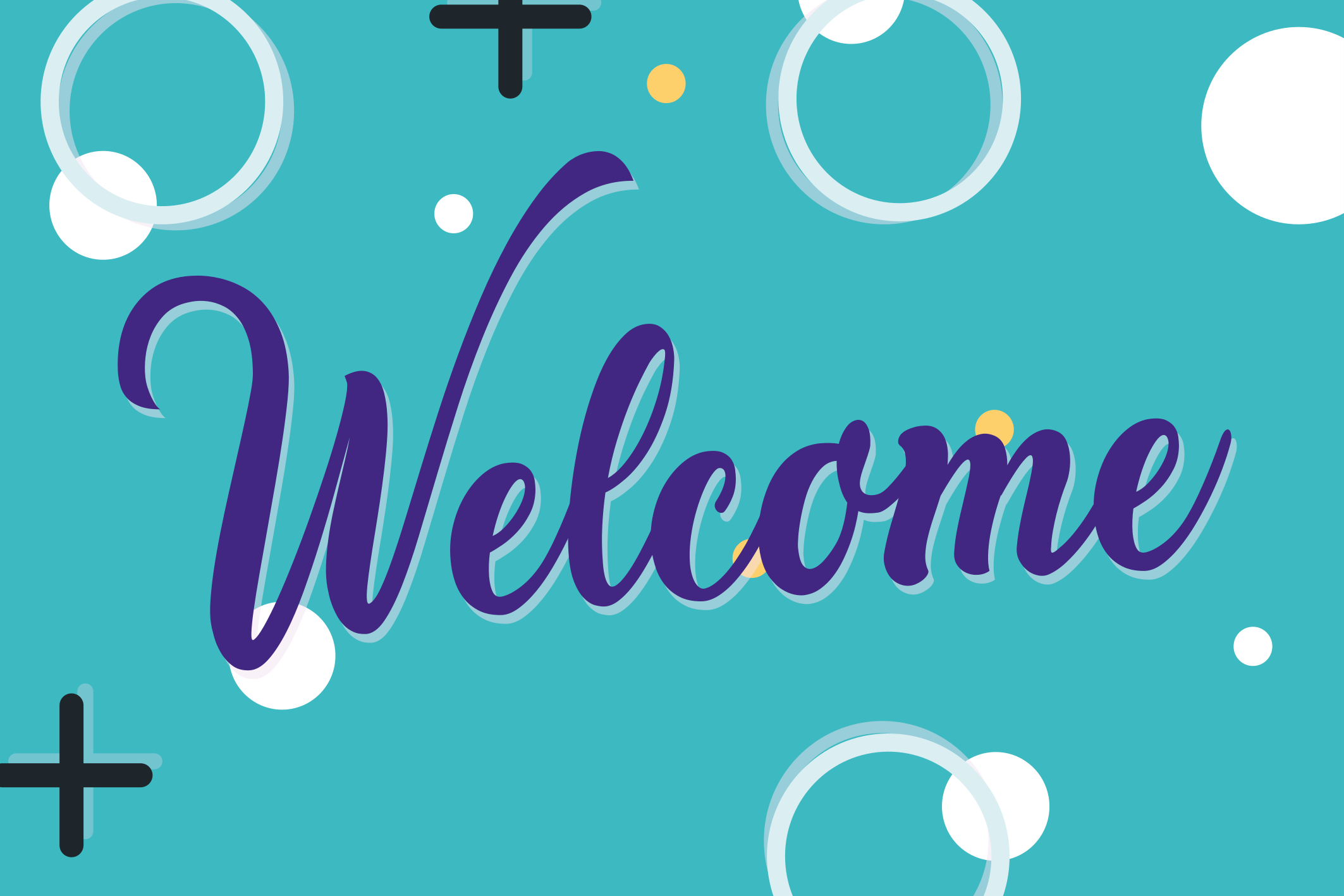 Cheerful Welcome Entrance custom rug - TenStickers