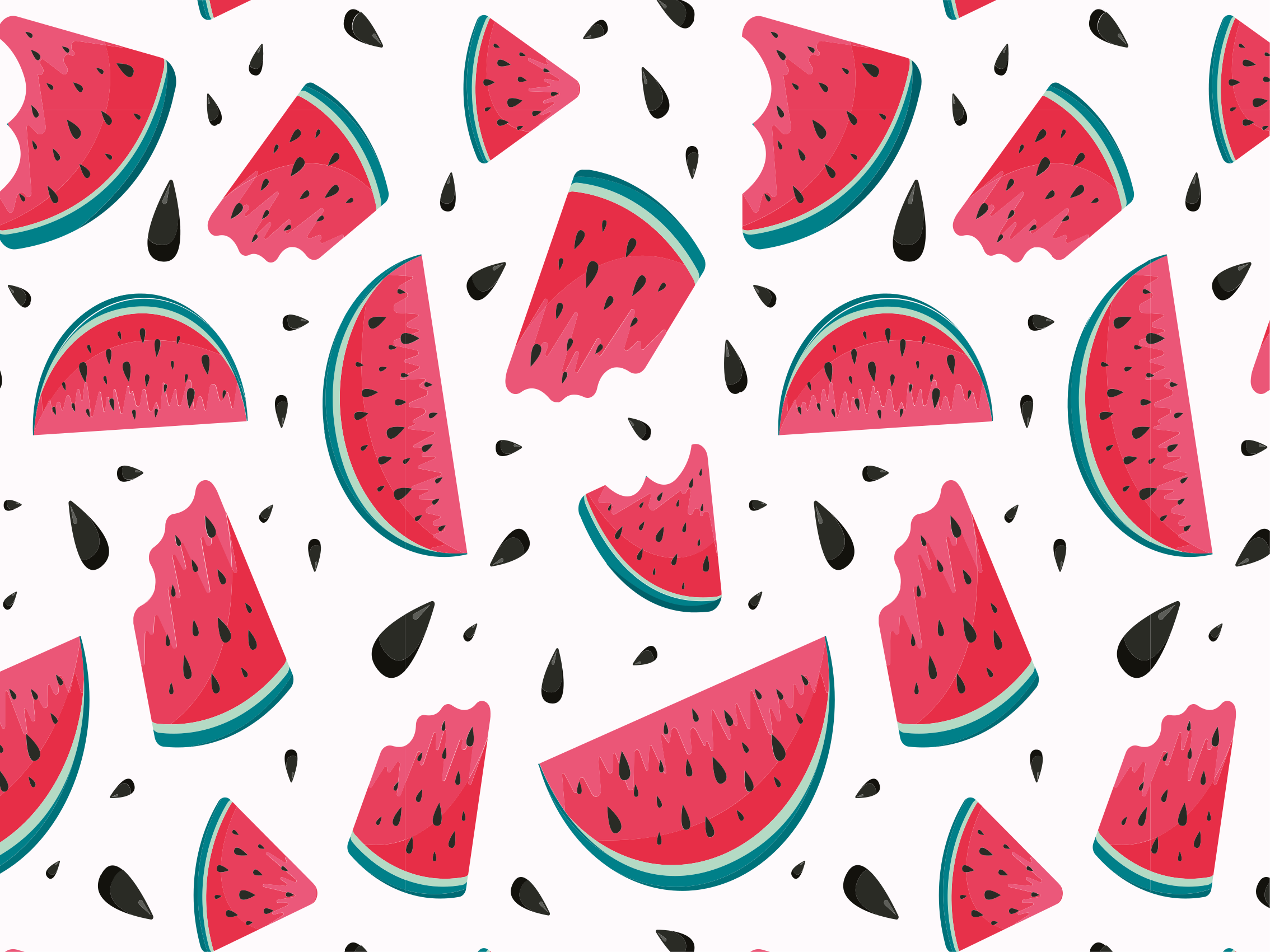 Watermelon Slice Spread playroom carpet - TenStickers