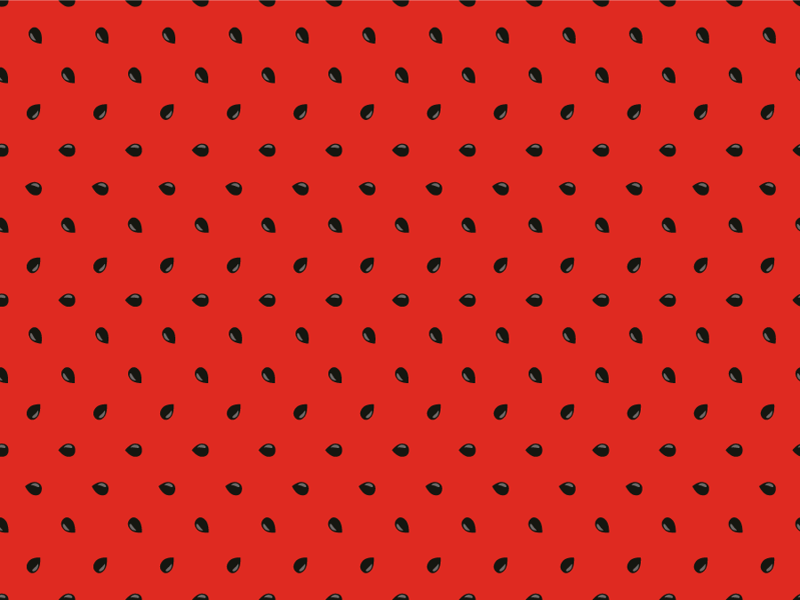 Red Seed Pattern kitchen vinyl rug - TenStickers