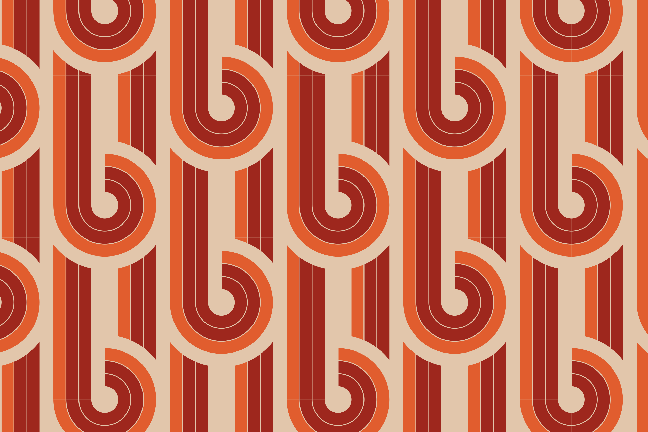 Retro Geometric Pattern geometric rug - TenStickers