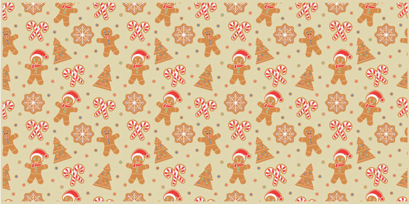 Festive Holiday Patterns Christmas carpet runner - TenStickers