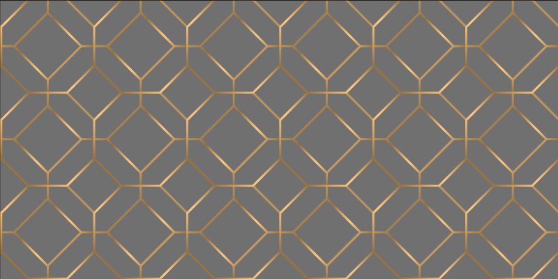 Geometric gray and golden geometric rugs - TenStickers