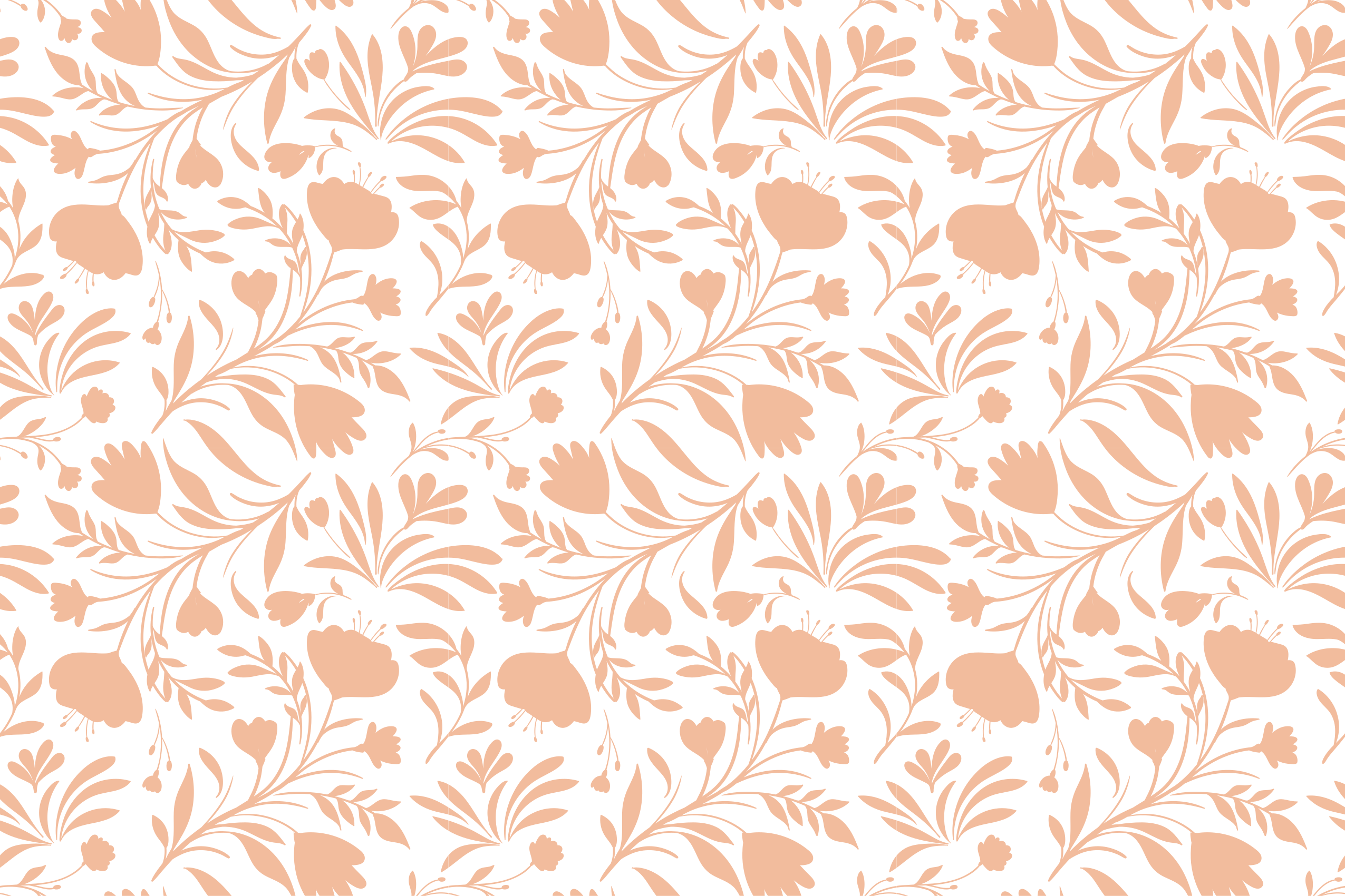Pink vintage leaves pattern floral rug - TenStickers