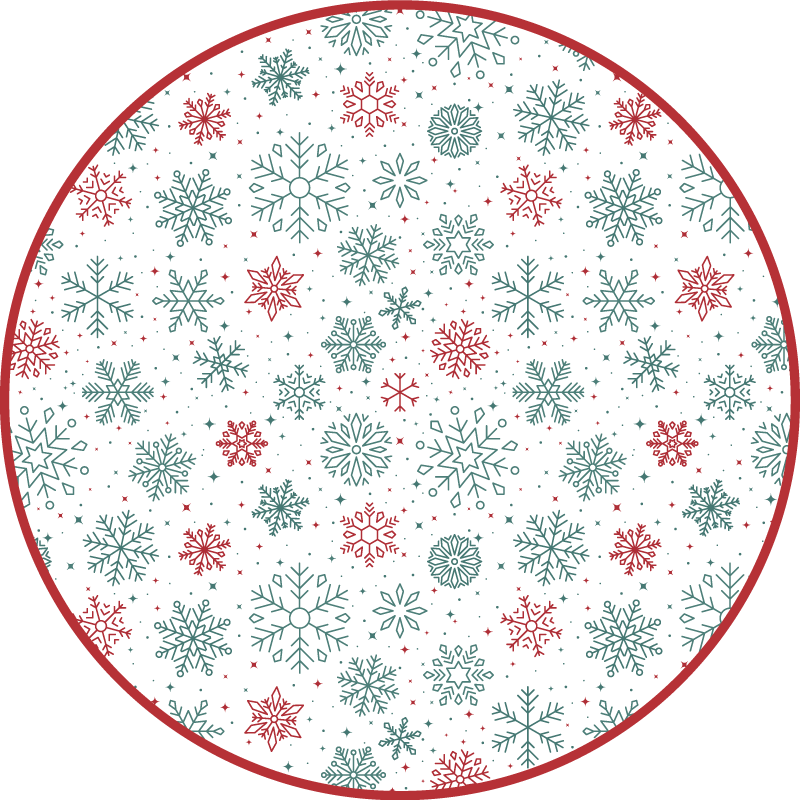 Snowflake Roundel Christmas carpet runner - TenStickers