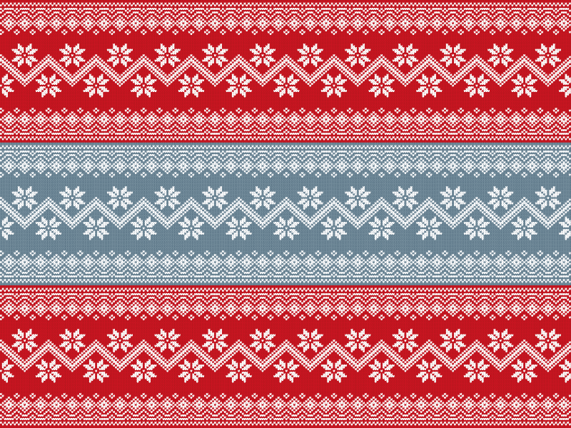 Festive Nordic Pattern Christmas carpet runner - TenStickers