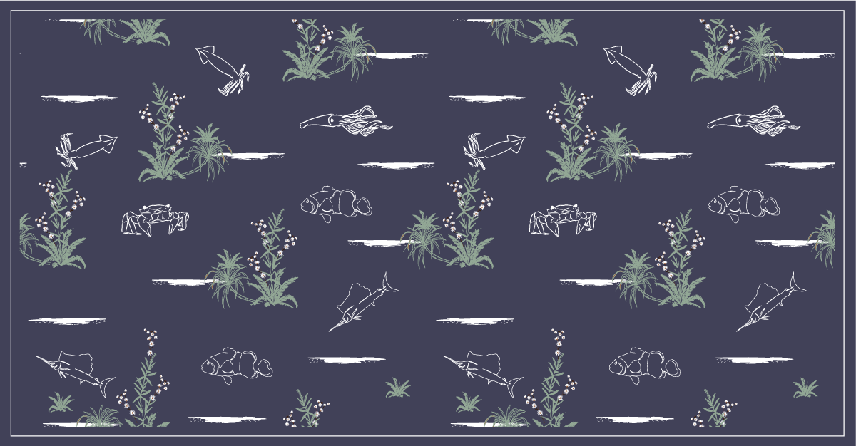 Nature-Inspired Illustrations nature vinyl rug - TenStickers