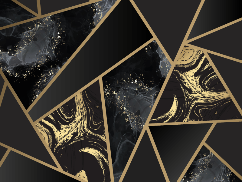 Geometric Marble Fusion geometric vinyl rug - TenStickers