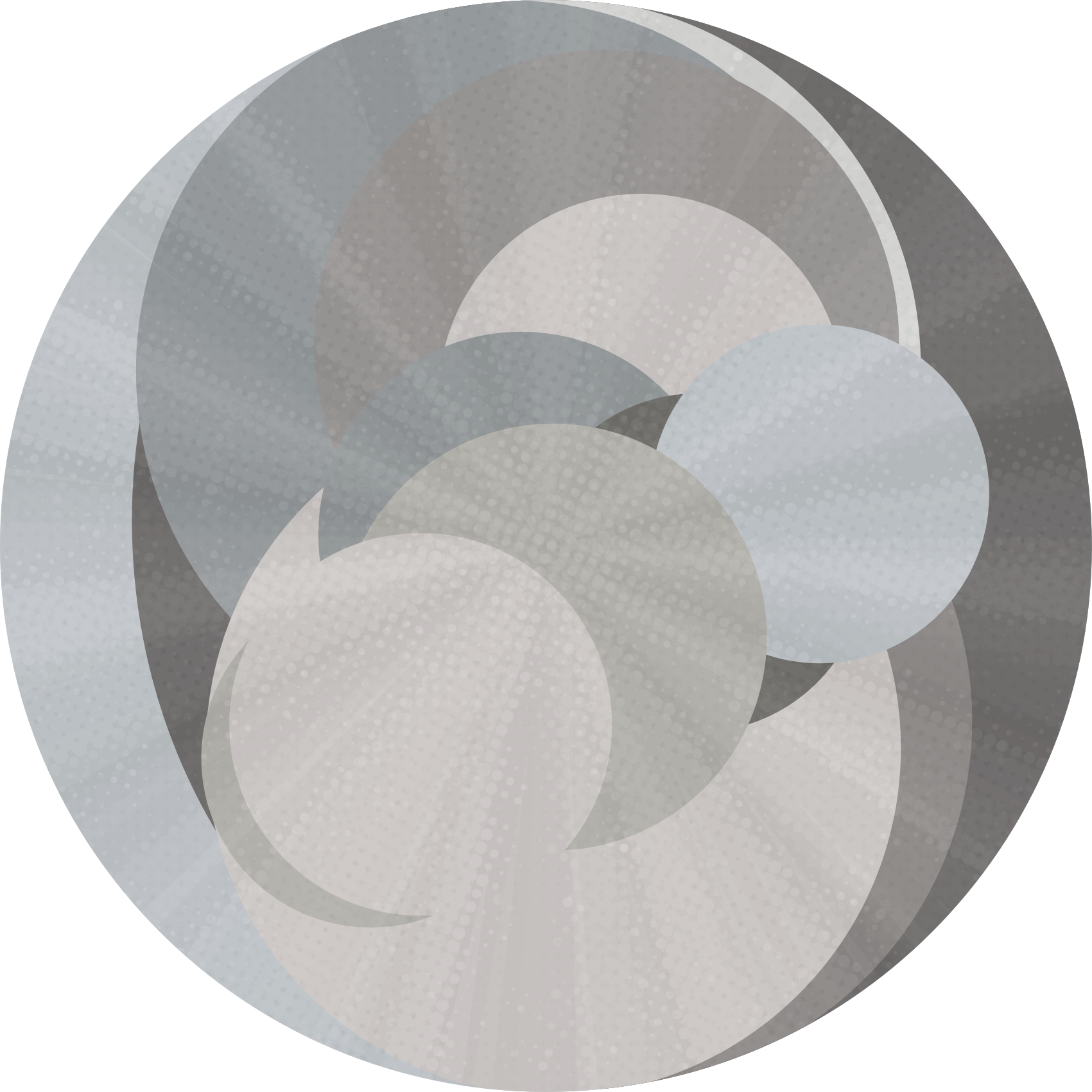 Overlapping Circles Illusion geometric vinyl rug - TenStickers