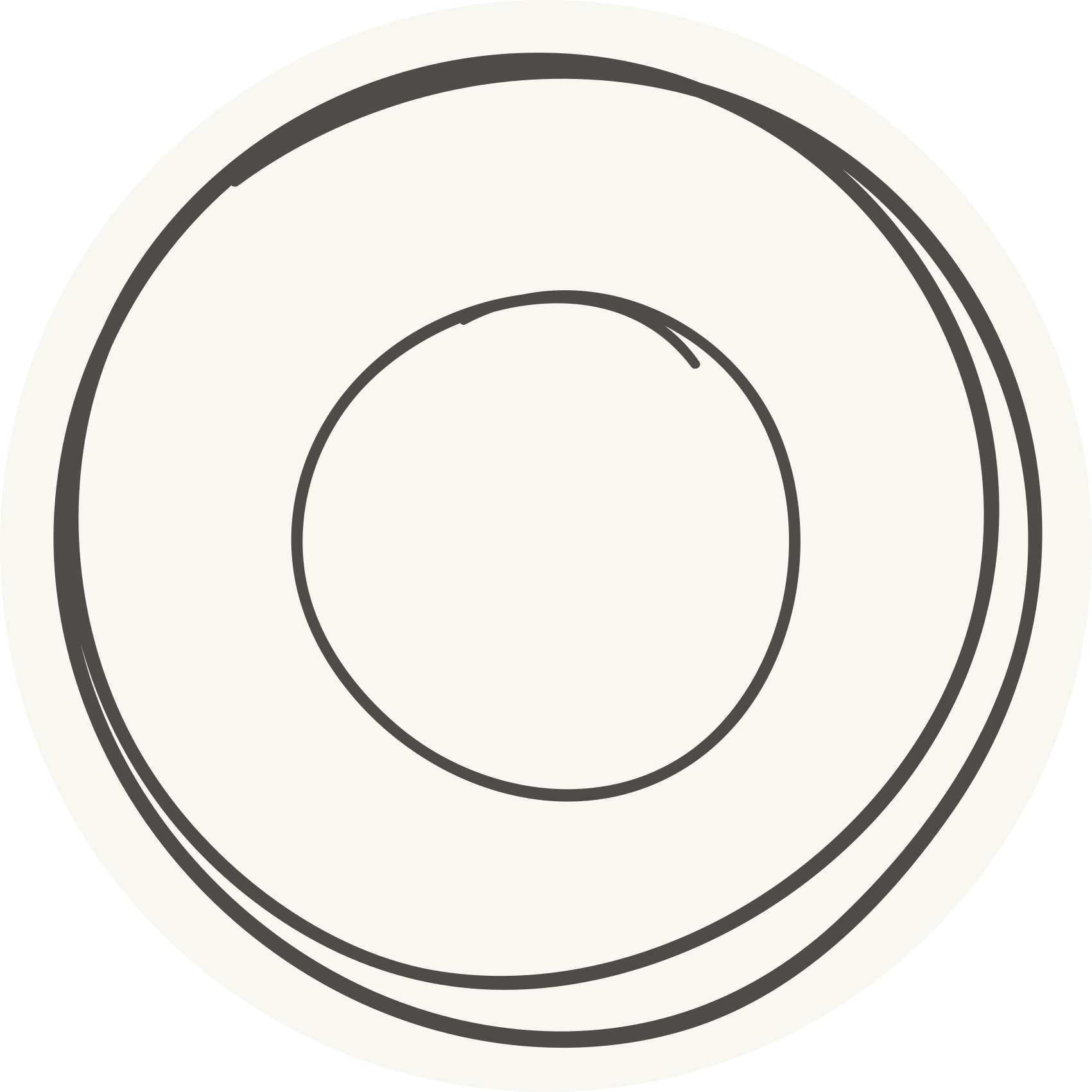 Concentric Circles minimal vinyl rug - TenStickers