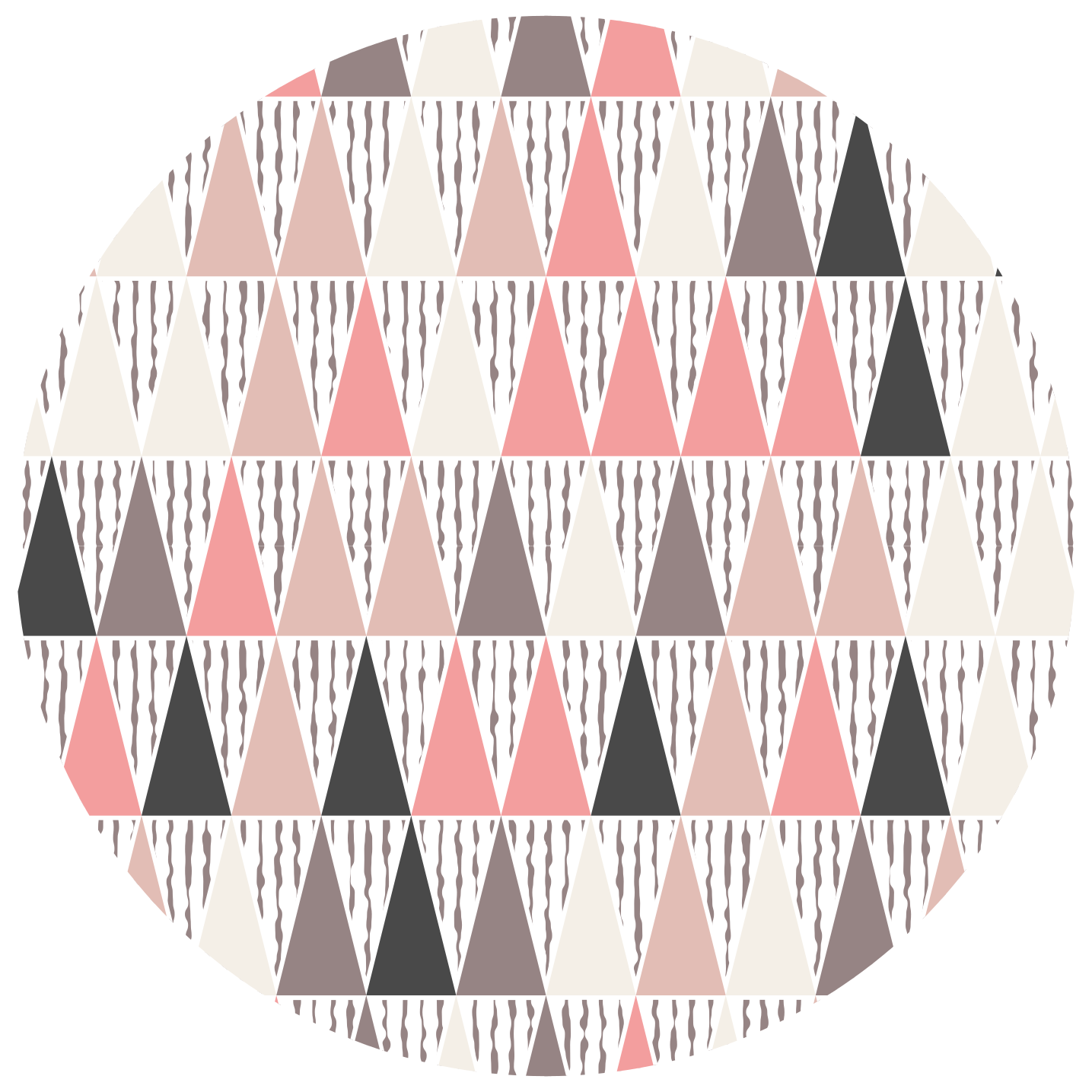 Color triangles pattern nordic rug - TenStickers