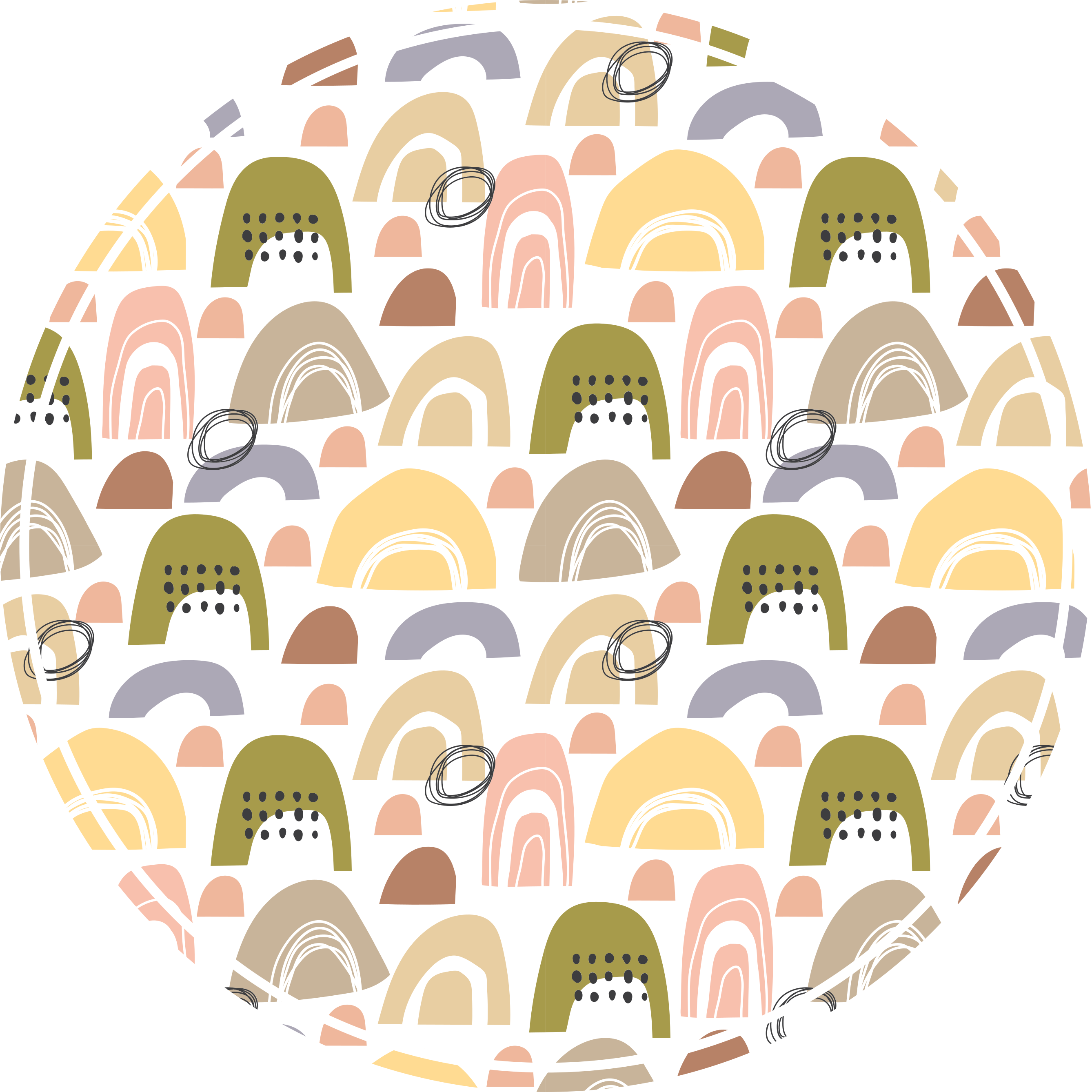 Nordic rainbow pattern nordic rug - TenStickers