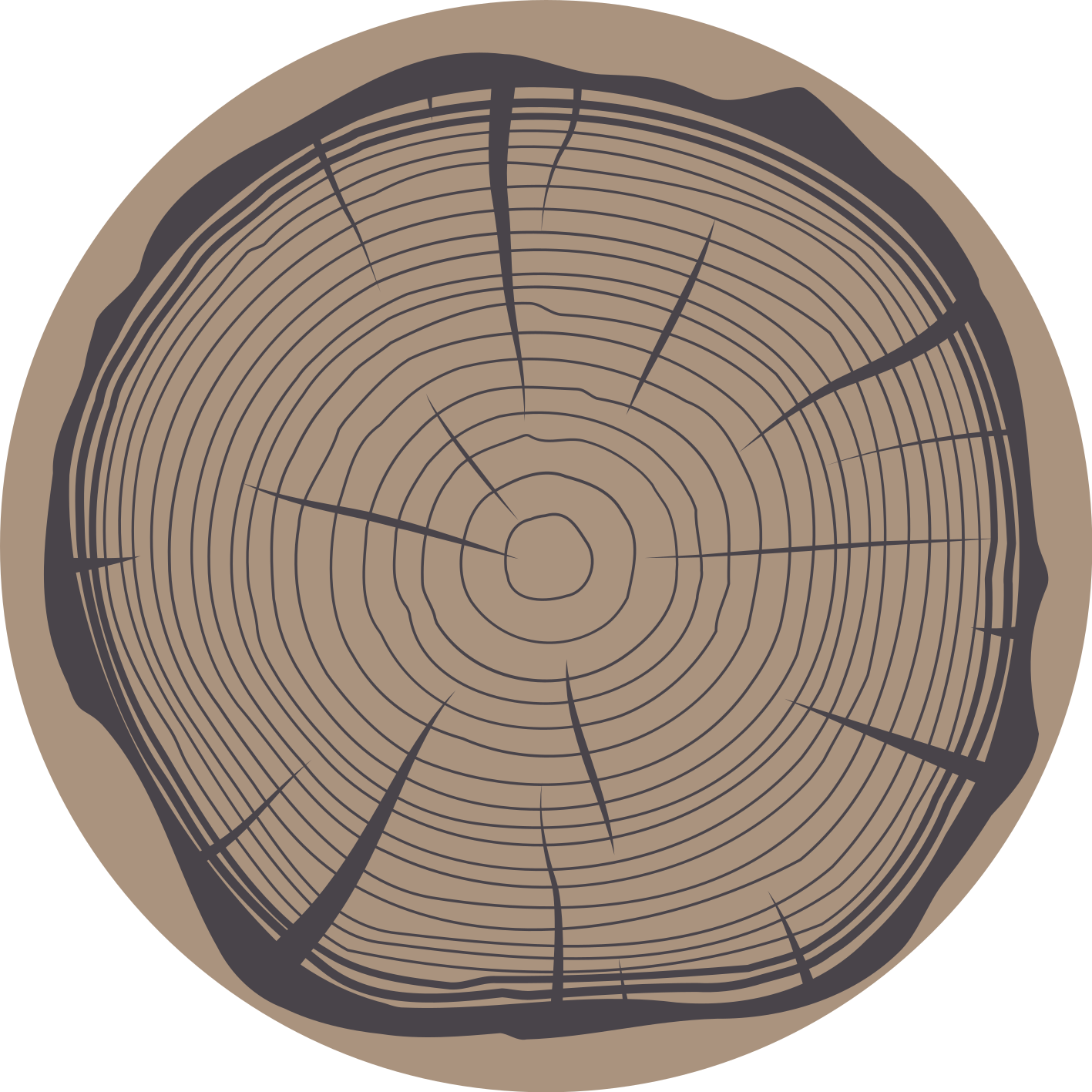 Tree trunk nature vinyl floor rug - TenStickers