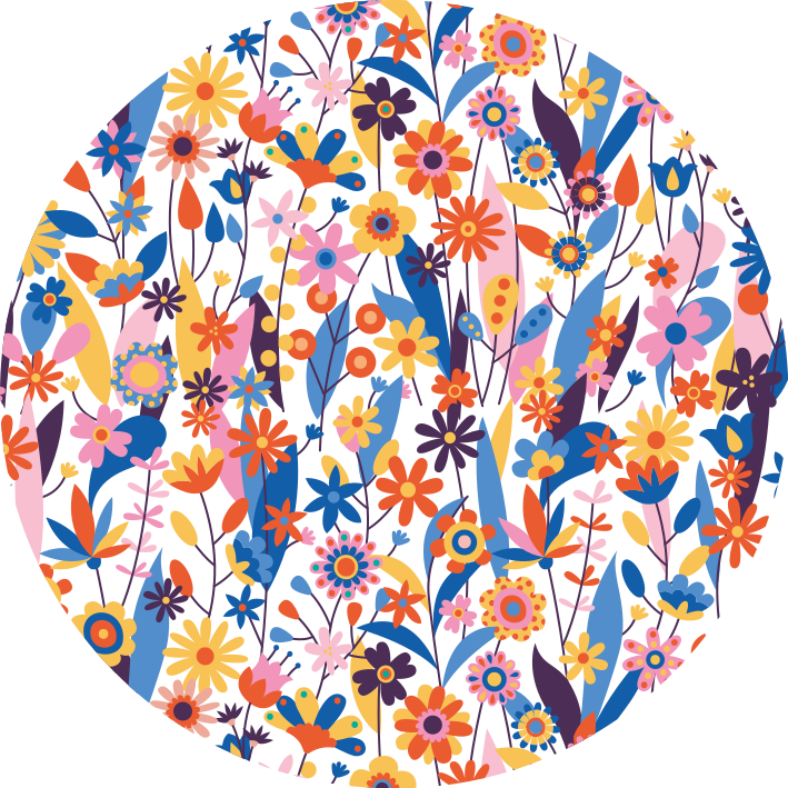 Multicolored Flowers nature rug - TenStickers