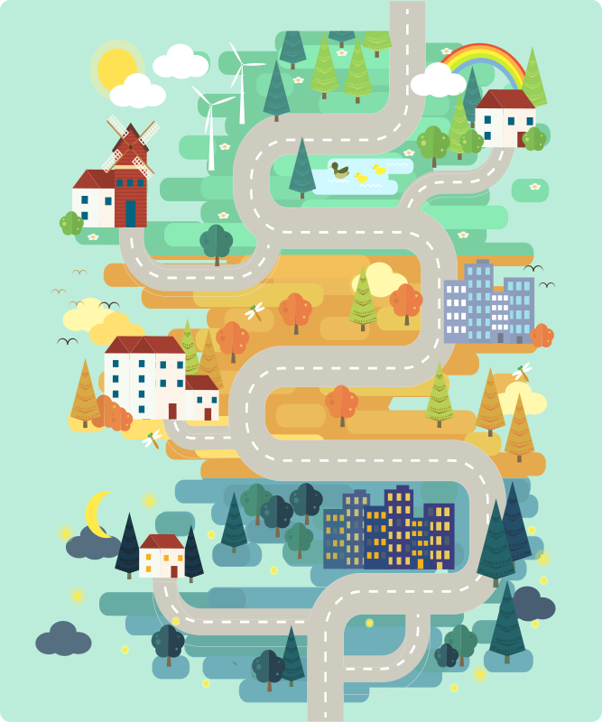 roads to play bedroom rug - TenStickers