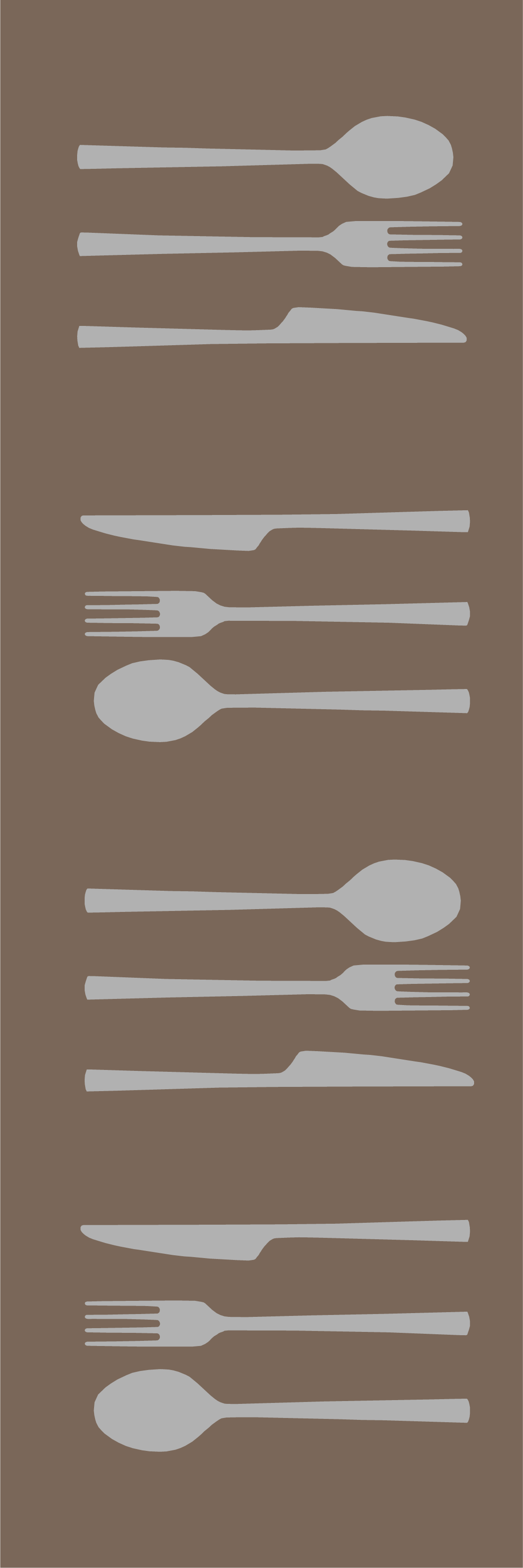 fork knife and spoon kitchen mat - TenStickers