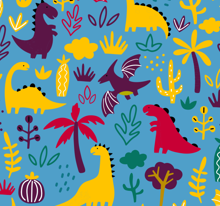 Dinosaur Fauna animals wallpaper - TenStickers