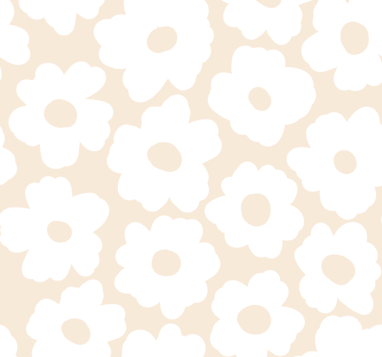 White poppy flowers wallpaper - TenStickers