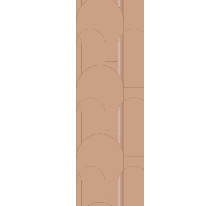 Beige arch patterns contemporary wallpaper - TenStickers