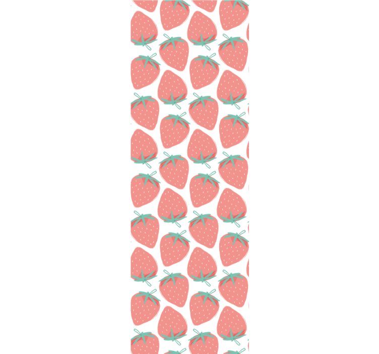 Strawberry patterned motif kitchen wallpaper - TenStickers