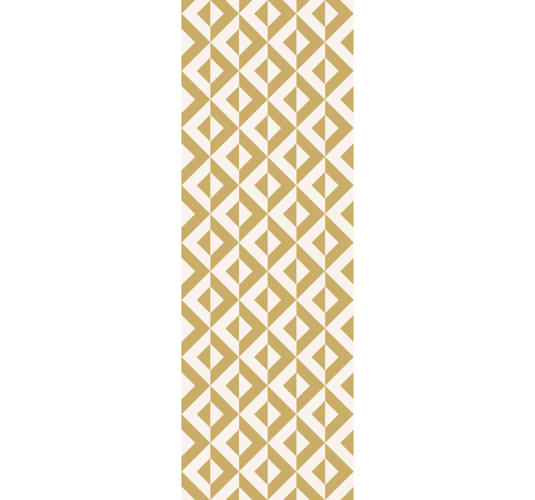 Golden and white triangles motif wallpaper geometric - TenStickers