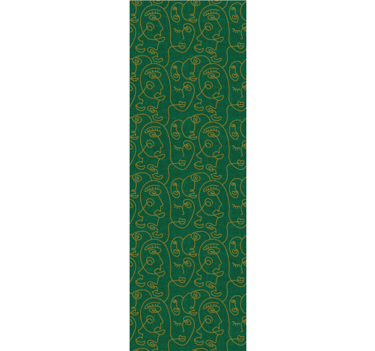 Unique Line Faces art wallpaper - TenStickers