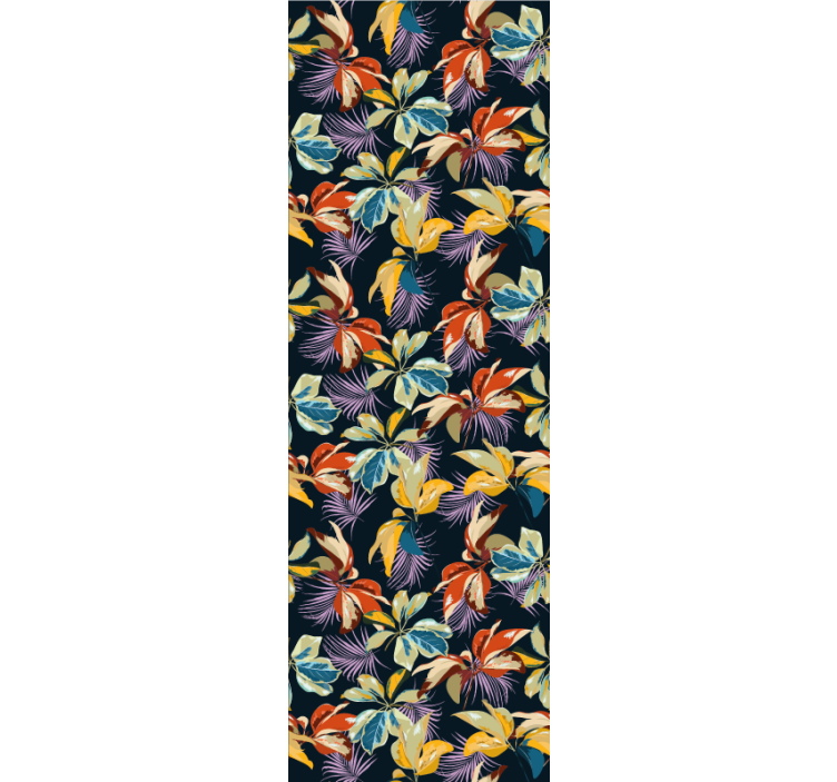 Vivid jungle canopy flowers wallpaper - TenStickers