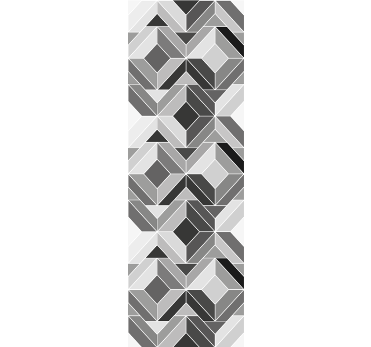 Cubic grey shapes geometric wallpaper - TenStickers