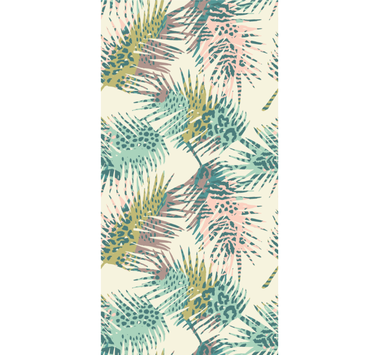 Tropical foliage scene leaves wallpaper - TenStickers