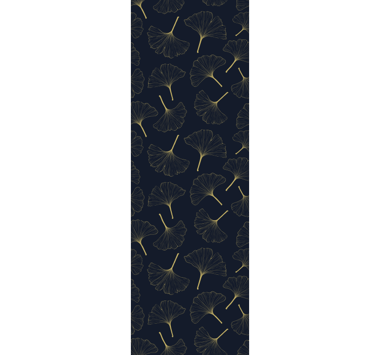 Ginkgo leaf elegance living area wallpaper - TenStickers