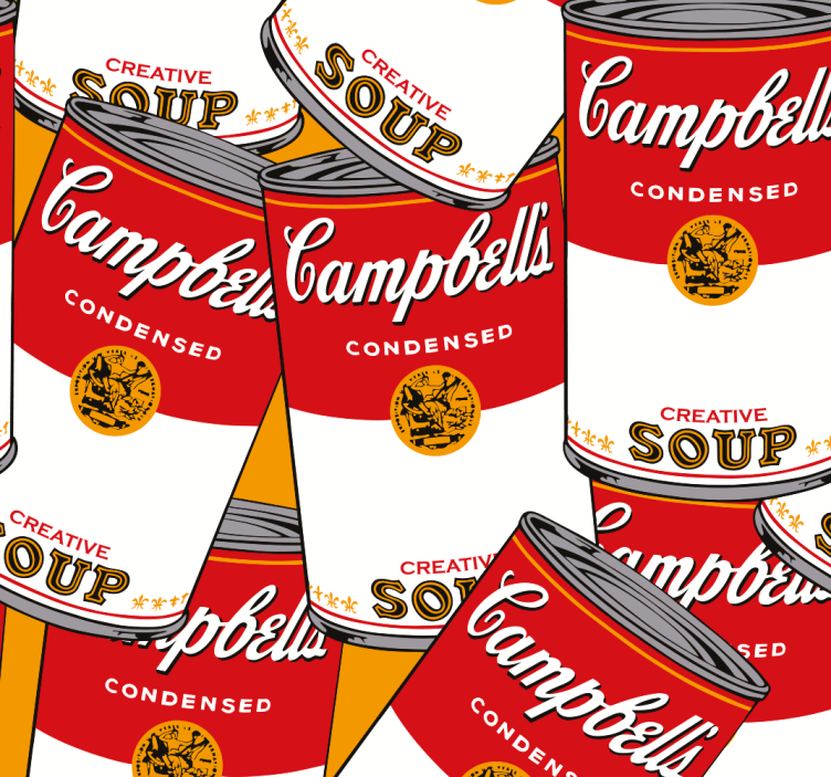 Campbells Andy Warhol art wallpaper - TenStickers