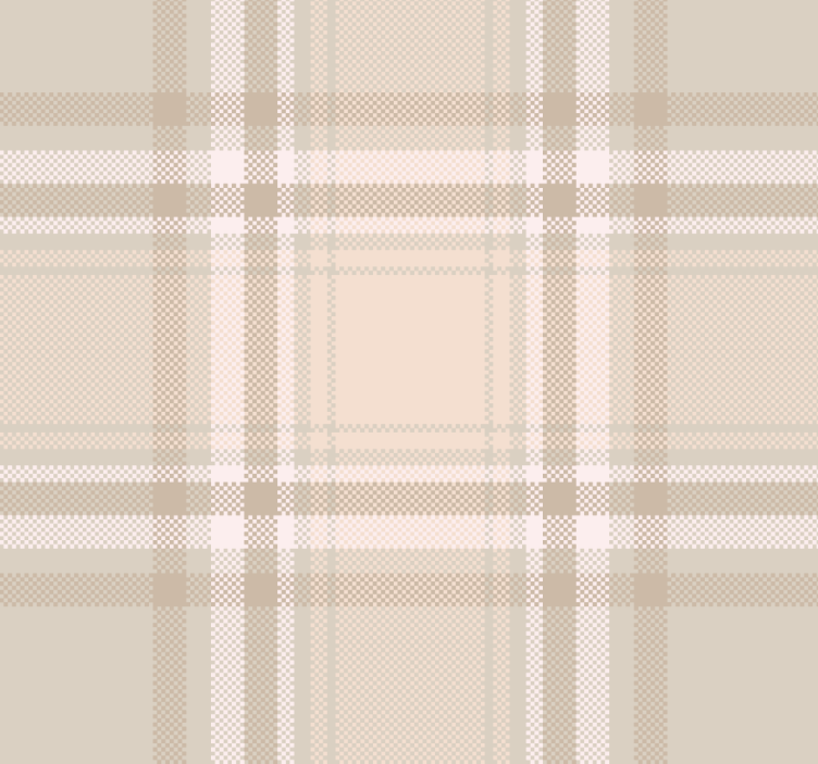 "Burberry" pattern living area wallpaper - TenStickers