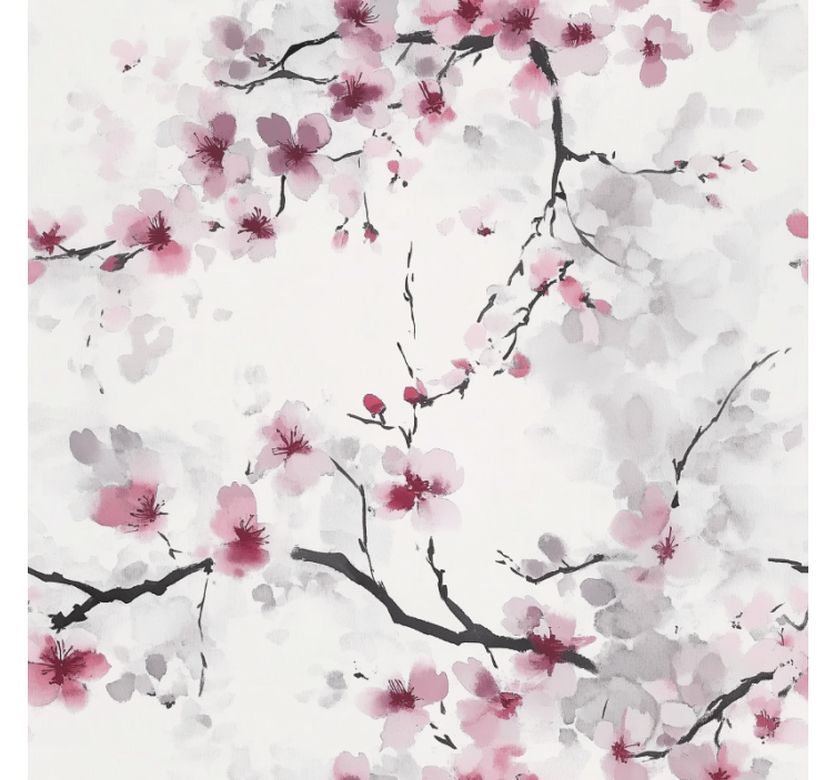 Blushing cherry blossom wall covering bathroom wallpaper - TenStickers