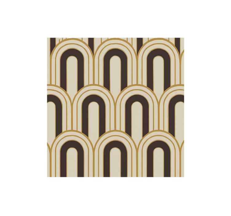1970's Art Deco arches retro wallpaper - TenStickers