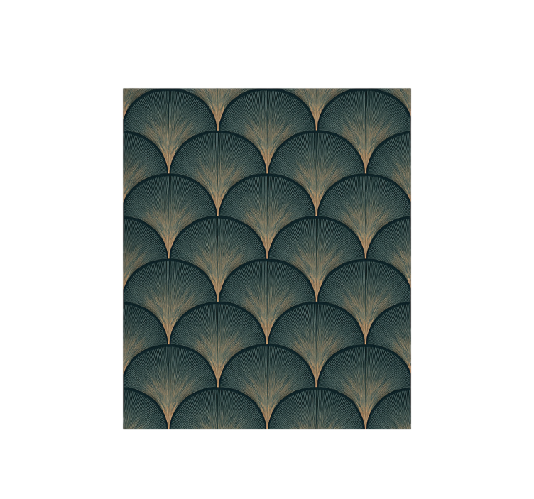 1920's Art Déco green fans retro wallpaper - TenStickers