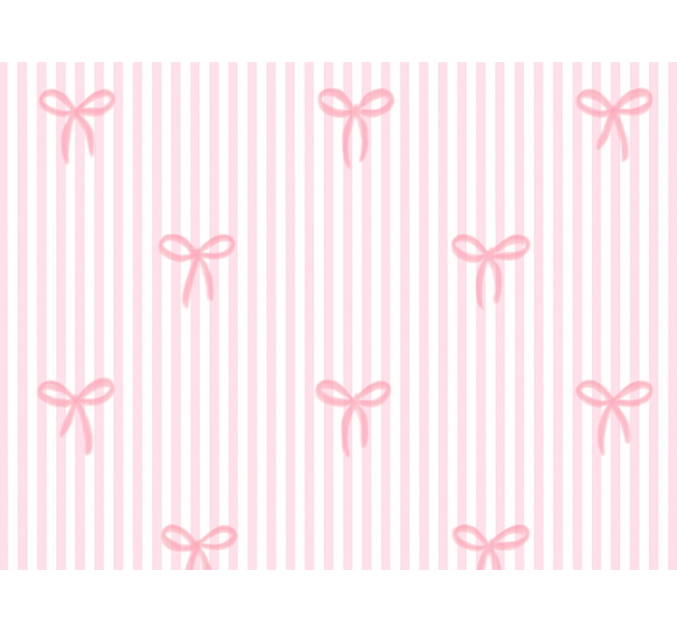 Wallpaper childrens room pink stripes and bows - TenStickers