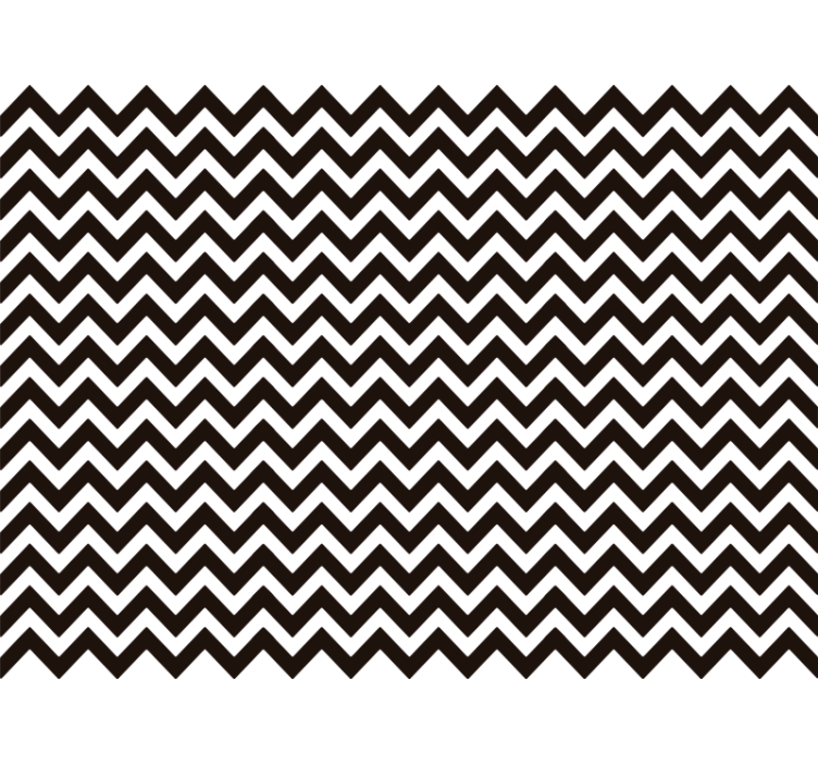 Wallpaper vertically striped in black and white zigzag - TenStickers