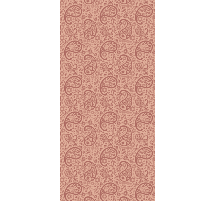 Living area wallpaper with elegant paisley design - TenStickers