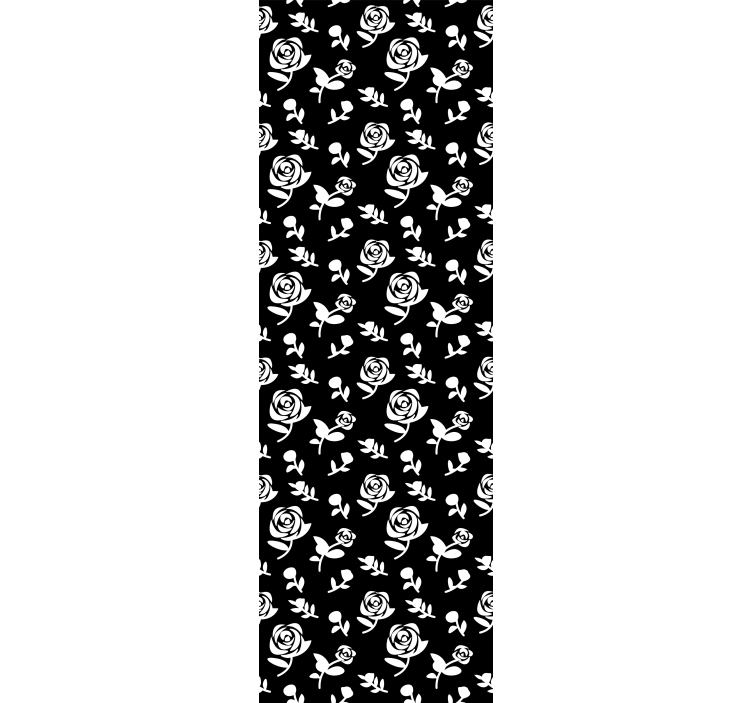 Ornamental wallpaper floral monochrome design - TenStickers
