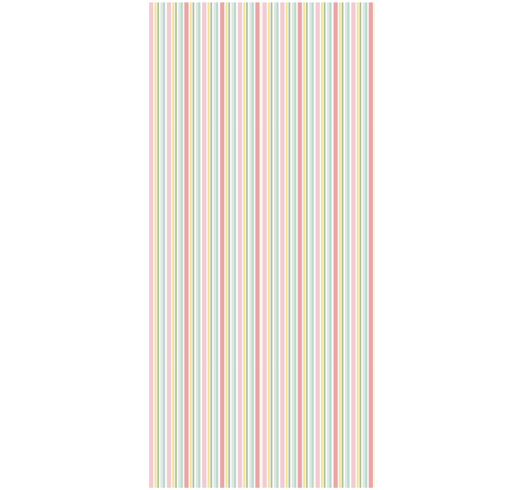 Living area wallpaper horizontal pastel stripes - TenStickers