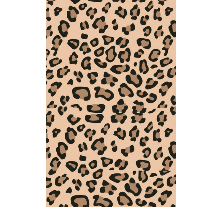 Living area wallpaper modern leopard print - TenStickers