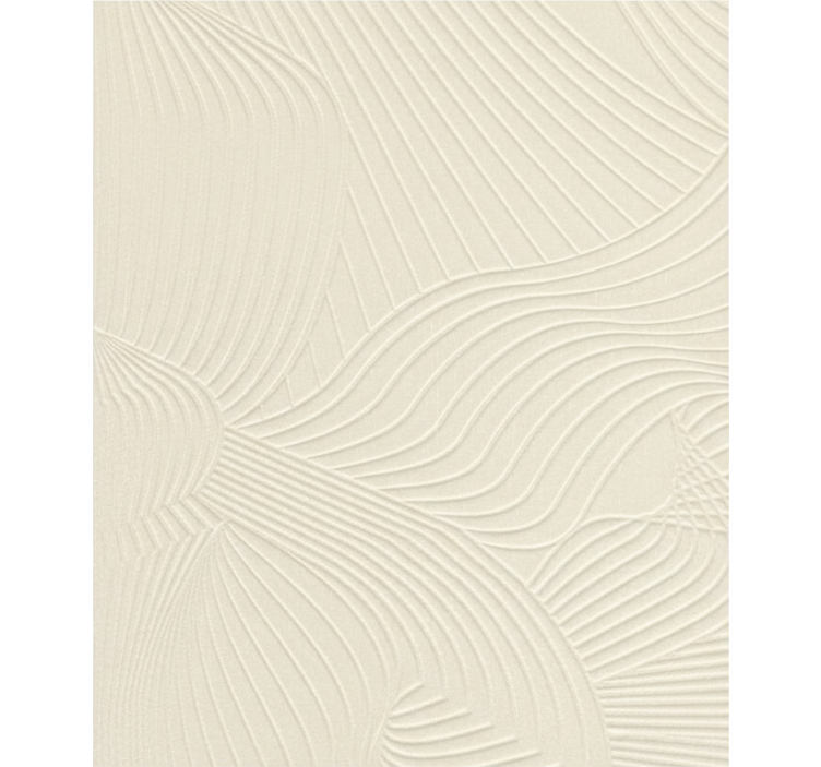 Living area wallpaper cream wavy texture - TenStickers