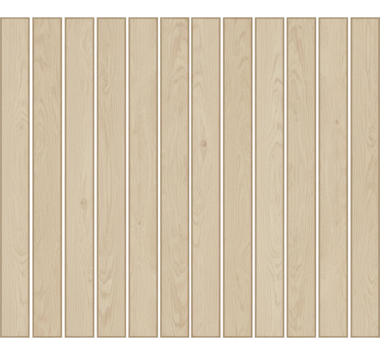 Living area wallpaper light oak slat - TenStickers