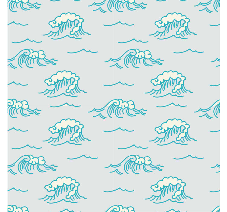 Wall paper in bedroom wave of the sea - TenStickers