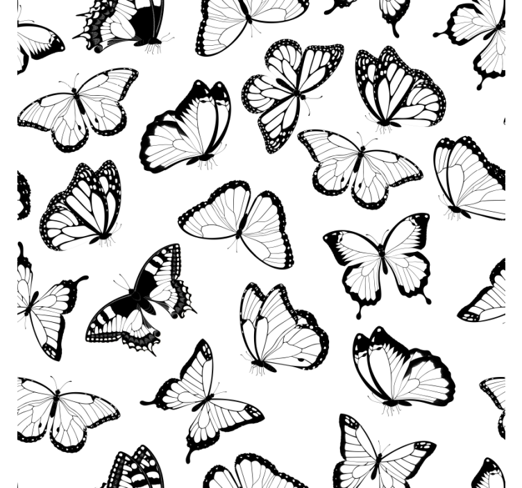 Butterfly kallax wall paper in bedroom - TenStickers