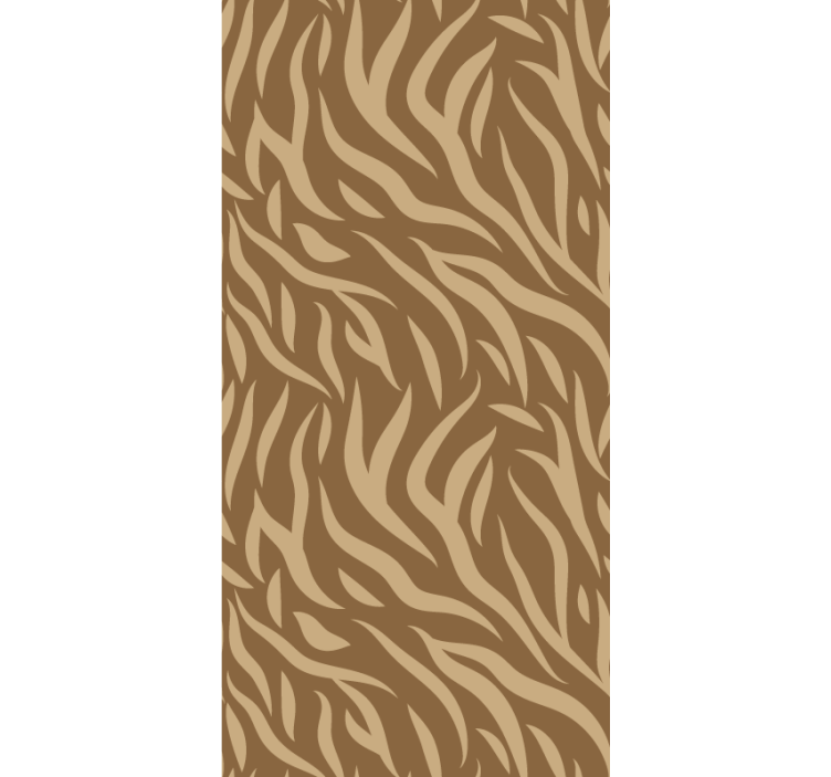 Wall paper in bedroom brown and beige tiger pattern - TenStickers