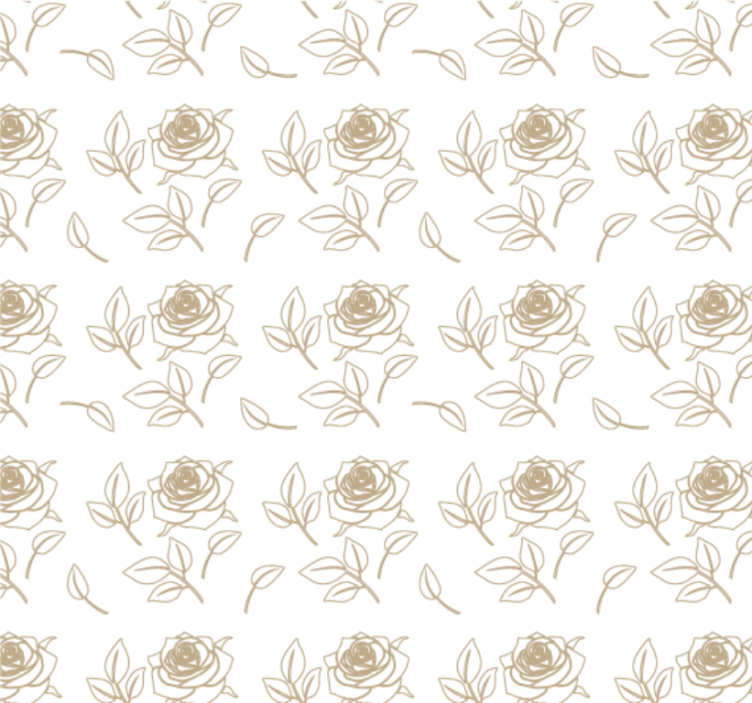 Wall paper in bedroom with detailed rose pattern - TenStickers