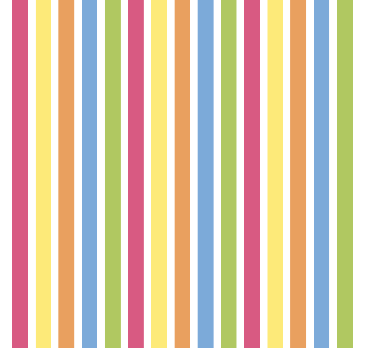 Ornamental wallpaper with horizontal multicolor stripes - TenStickers