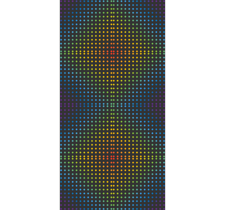 Ornamental wallpaper in rainbow mosaic colors - TenStickers